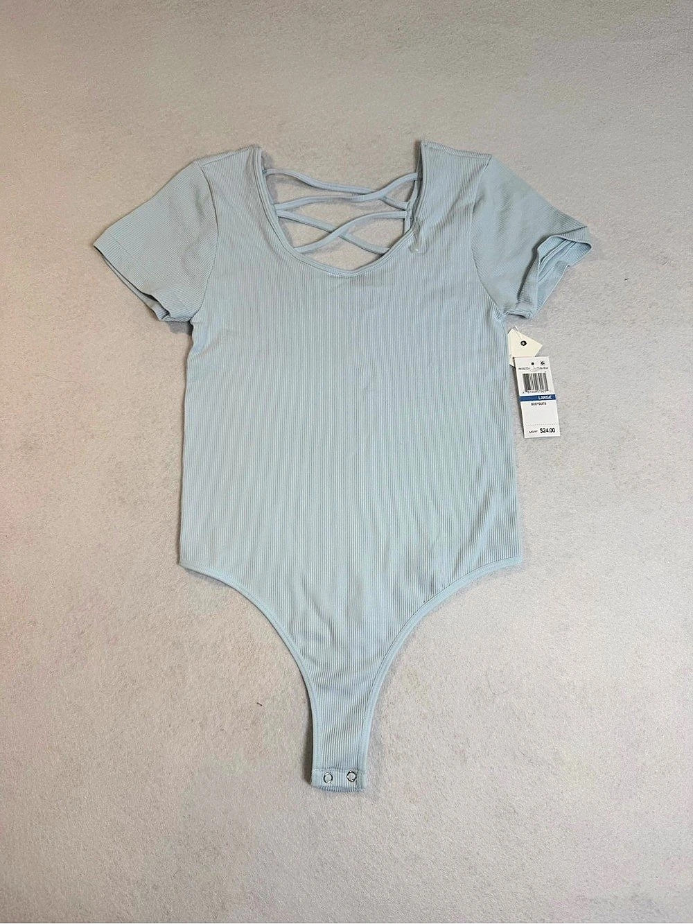 Ultra Flirt Juniors Seamless Lattice-Back Ribbed Bodysuit Juniors Ribbed